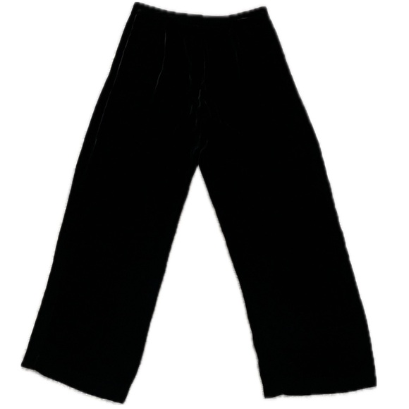 Merona Pants - Vintage MERONA Black Velvet Silk Blend Wide Pants Size 6 Tag 8 Romantic Elegant